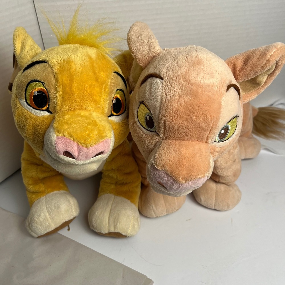 Disney Store Simba Nala Lion King Plush Set Authentic Disney Parks 12 Inch